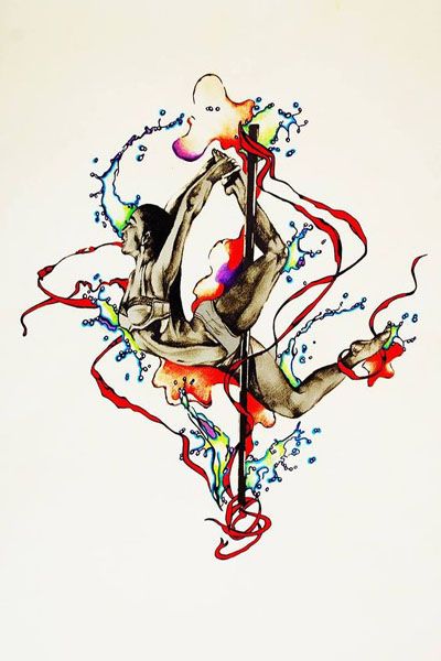 Colored pencil, graphite and ink on paper. By Melissa Lyn