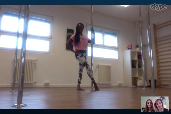 Phoenix Kazree on Pole during the interview with Vertical Wise team